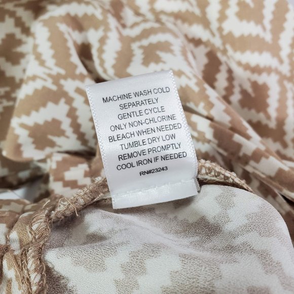 NWT New York & Co Ikat Boho Drawstring Casual Pants Beige Size XL - Picture 5 of 6